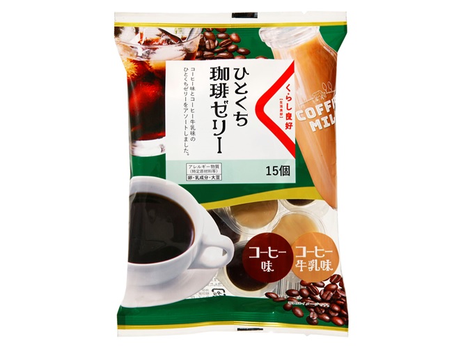 くらし良好 ひとくち珈琲ゼリー15個入　198円